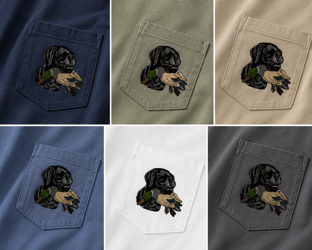 Classic Retrieve Pocket Tee- Black Dog