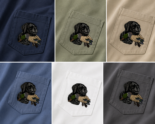 Classic Retrieve Pocket Tee- Black Dog