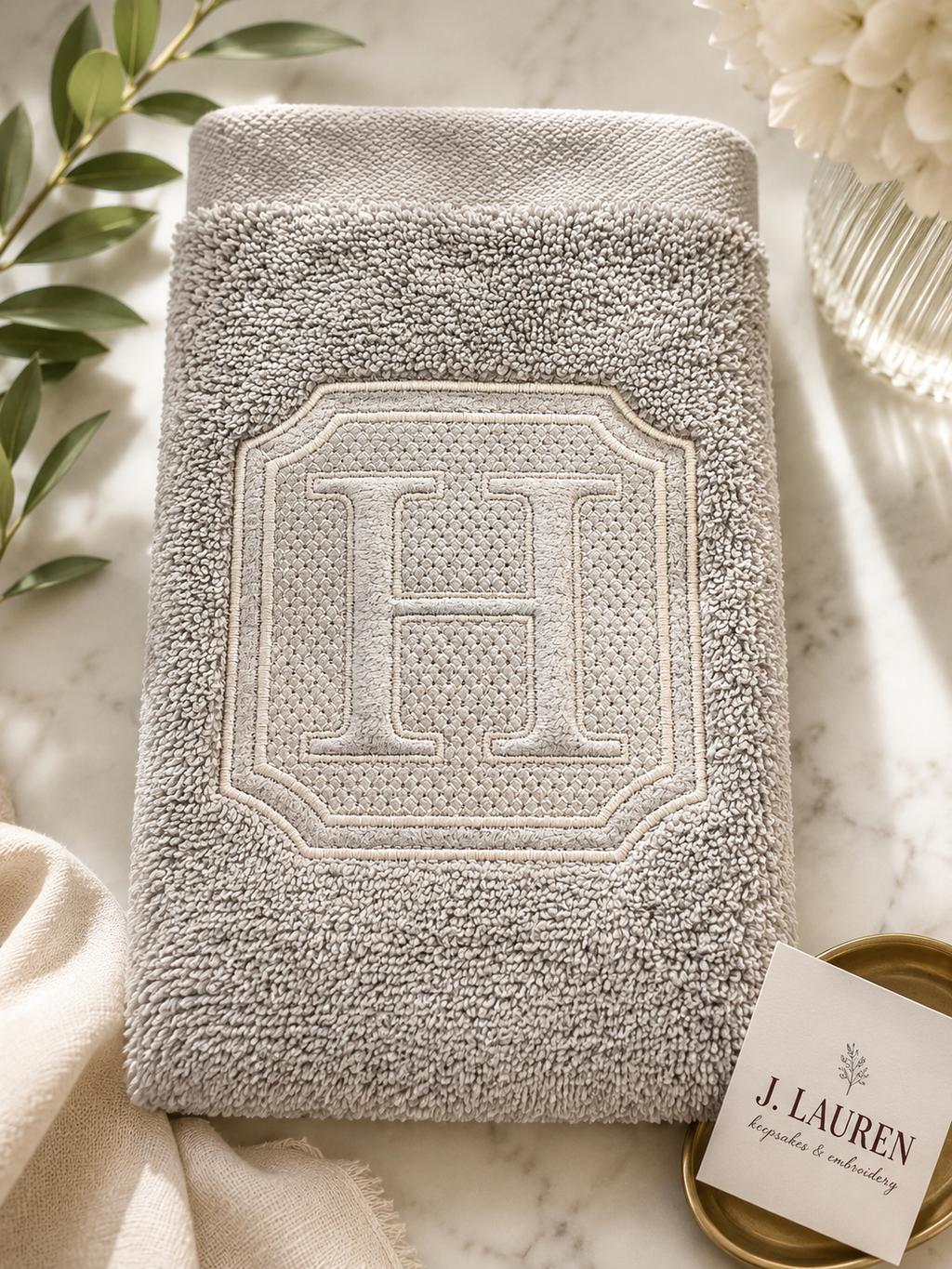 Royal Monogram Hand Towel