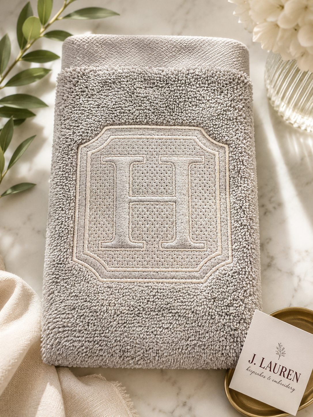 Royal Monogram Hand Towel